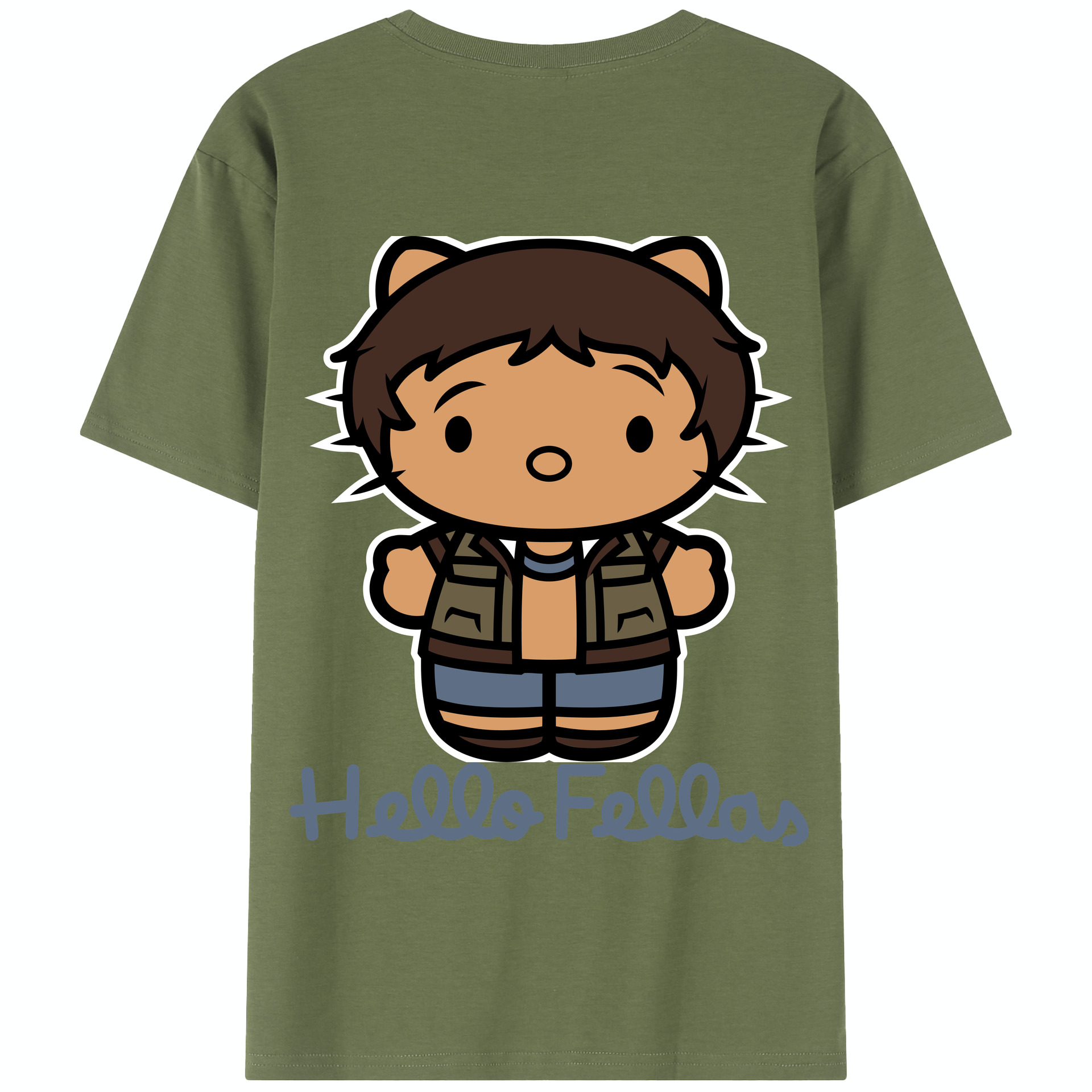 （画像用） Hello Kitty ハローキティ 綿100％半袖Tシャツ（背面プリント）